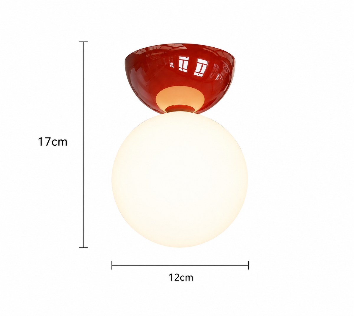 Flush Mount Ceiling Light Bauhaus Glass Globe