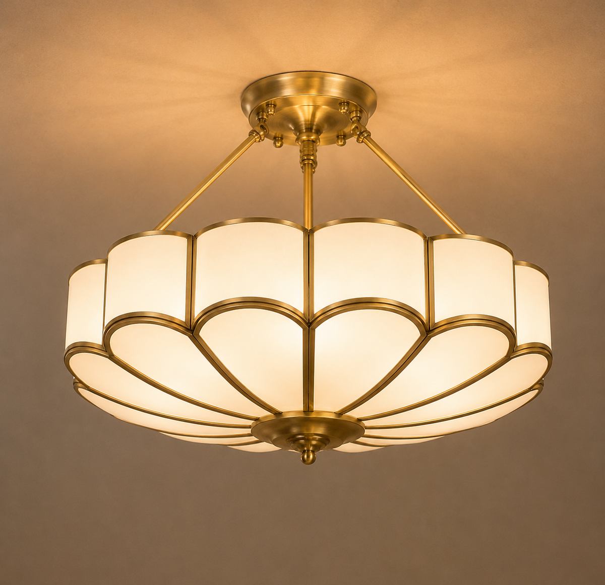 Ceiling Lights Glass Brass