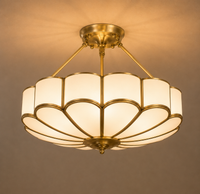 Ceiling Lights Glass Brass