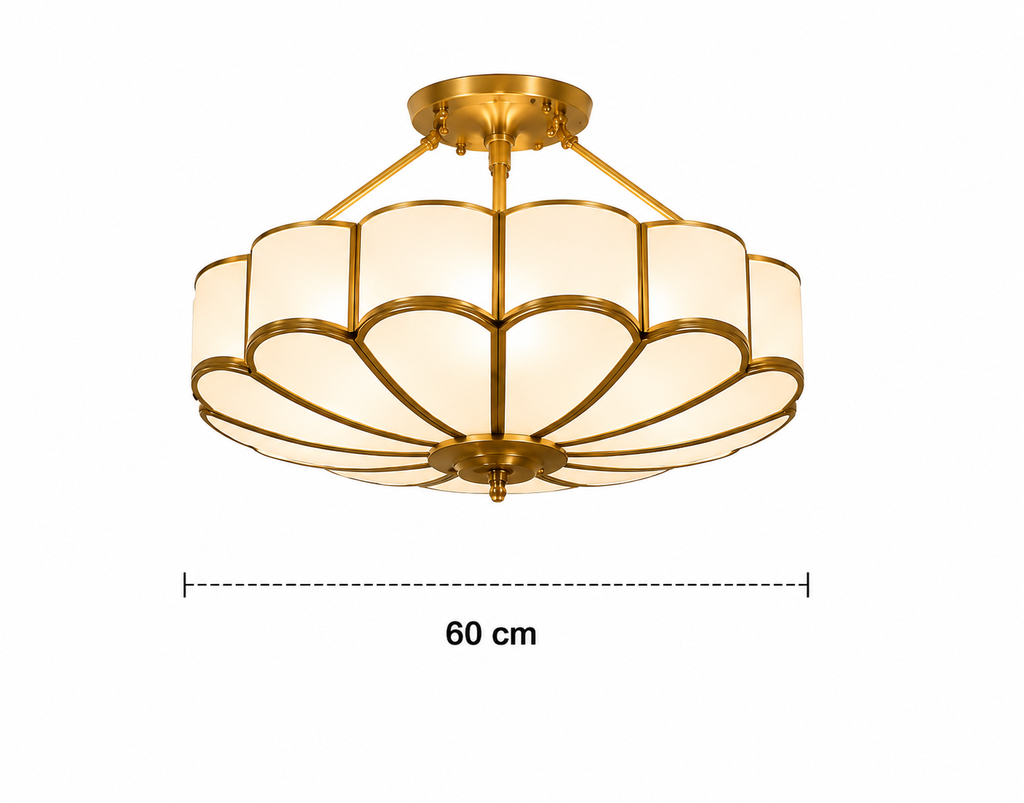 Ceiling Lights Glass Brass