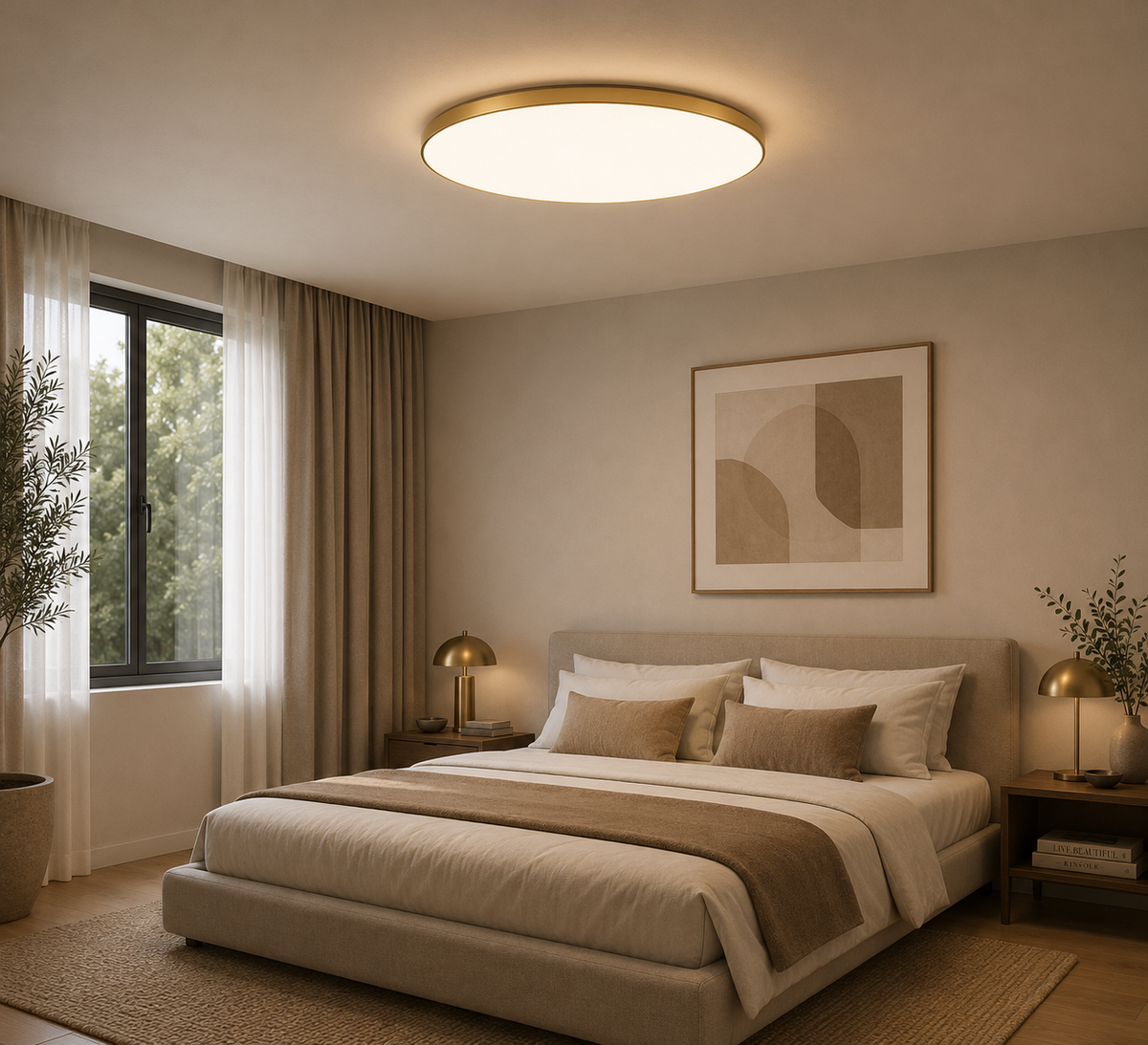 Wood Grain Color Ceiling Light LED Chandelier Ceiling Lights Tricolor Panel Lamps For Kitchen Living Room Bedroom Bathroom Decor