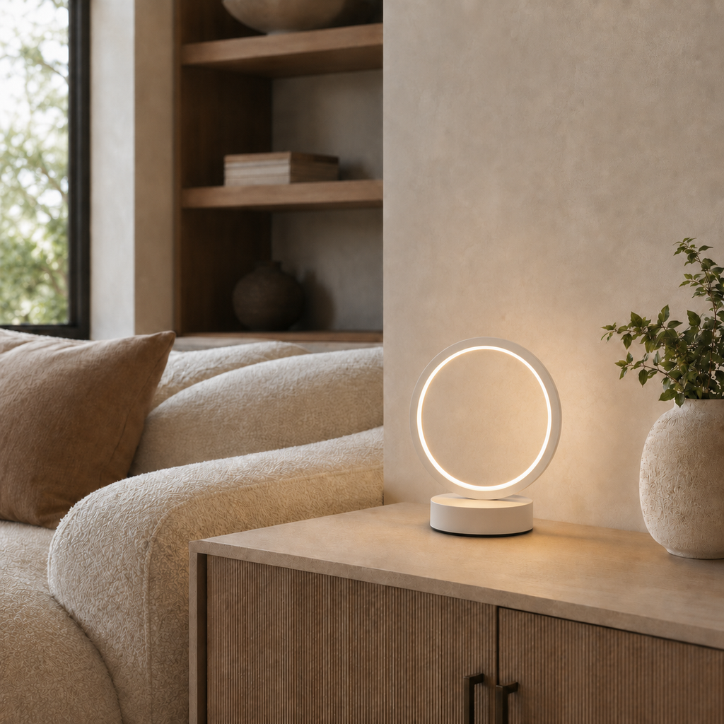Dimmable Circular LED Table Lamp – Aven