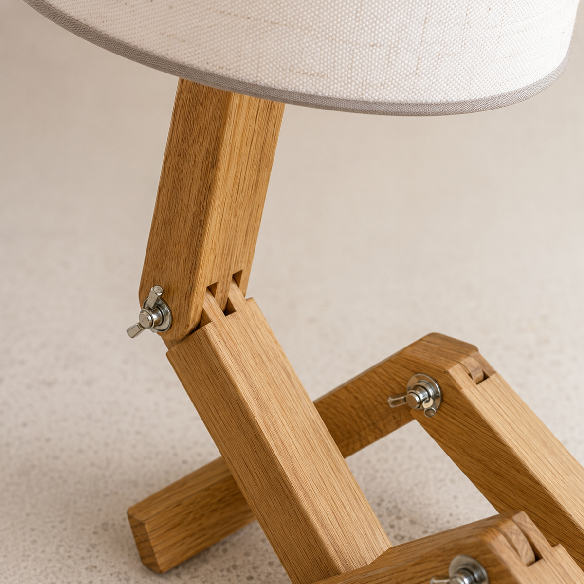 Solid Wood Figure Table Lamp with Fabric Shade – Arlo
