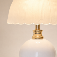 USB-Powered Ceramic & Glass LED Bedside Table Lamp – Celeste