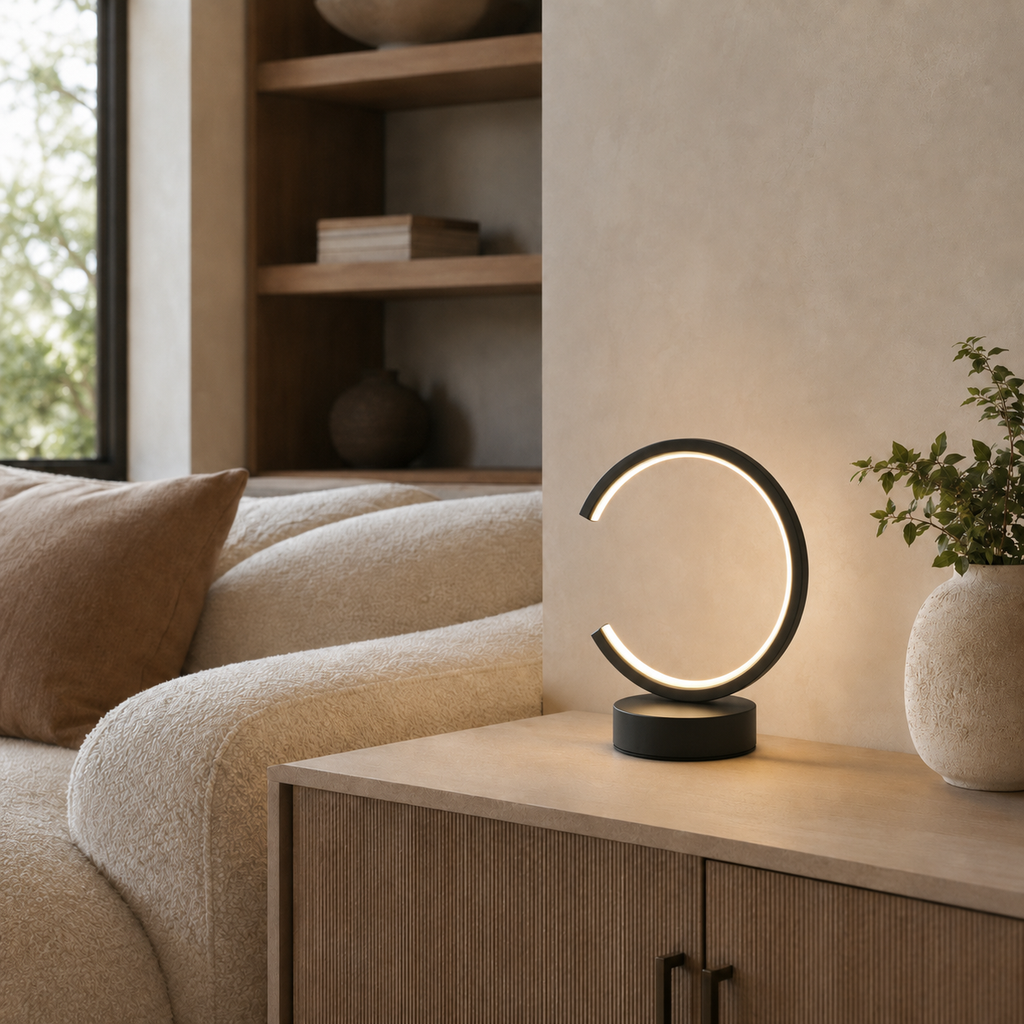 Dimmable Circular LED Table Lamp – Aven