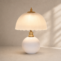 USB-Powered Ceramic & Glass LED Bedside Table Lamp – Celeste