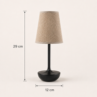 Rechargeable Cordless Table Lamp with Fabric Shade – Marlow