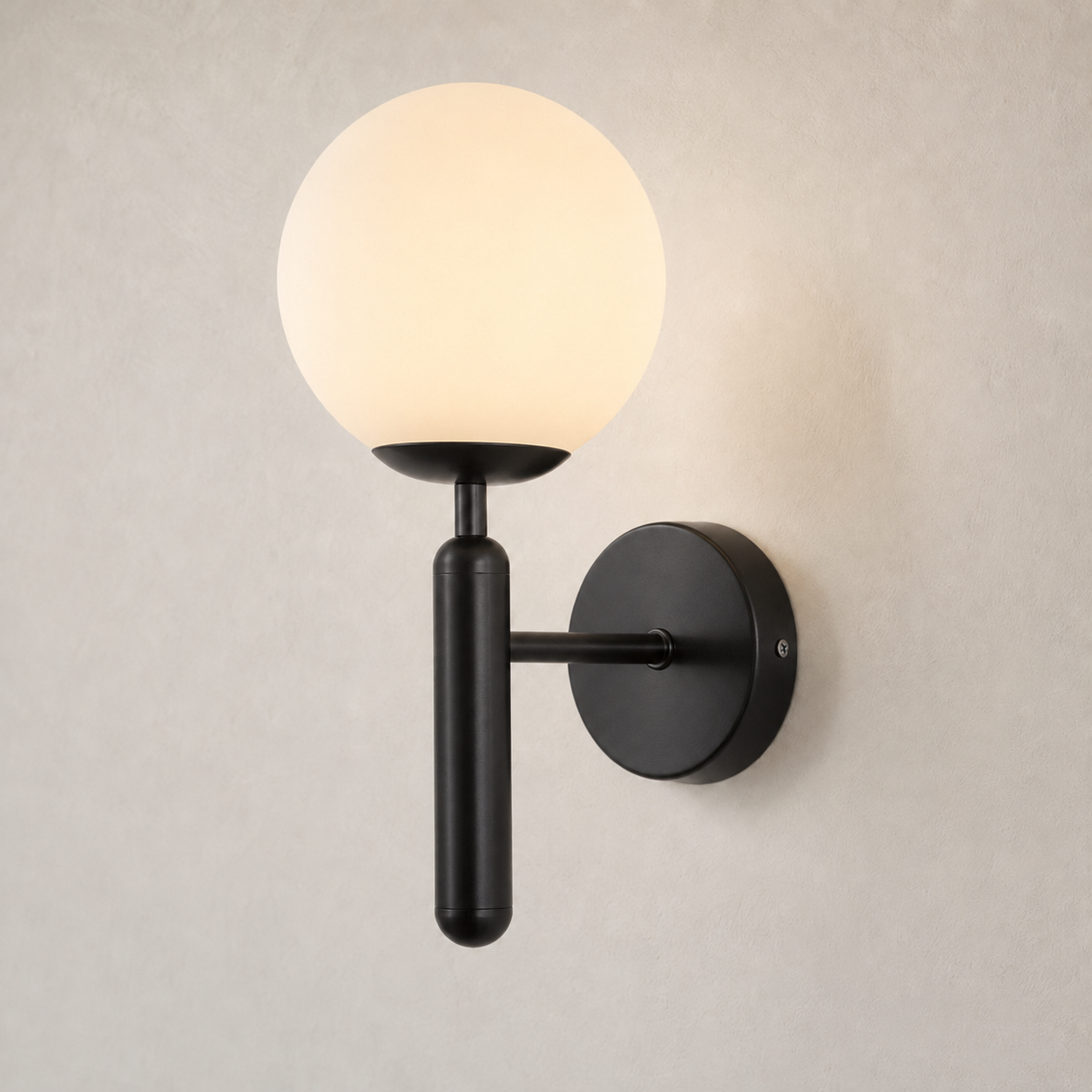 Orla Frosted Globe Wall Light – 35 cm