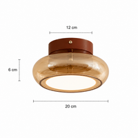 Amber Glass LED Ceiling Light