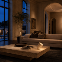Stone Table Lamp Travertine Cave