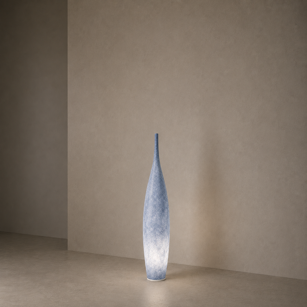 Uplighter Floor Lamp Vase Shape Resin