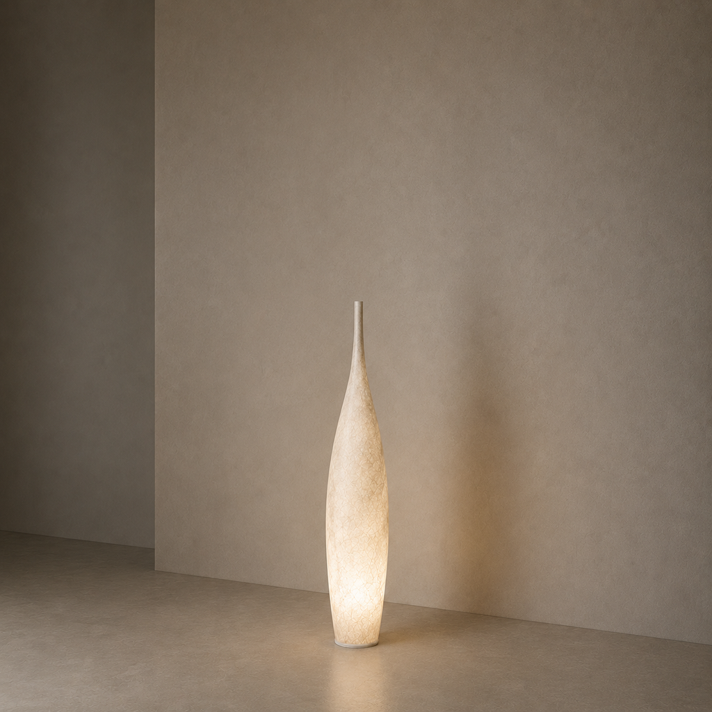 Uplighter Floor Lamp Vase Shape Resin