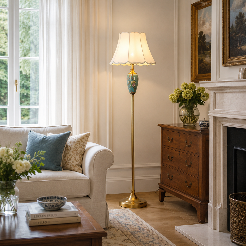 Retro Floor Lamp Ceramic