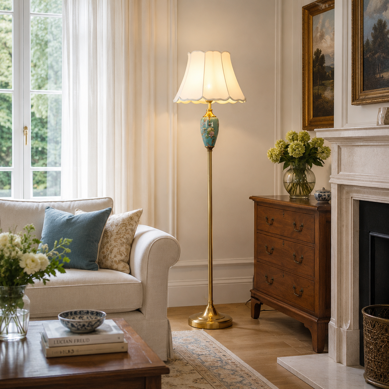 Retro Floor Lamp Ceramic