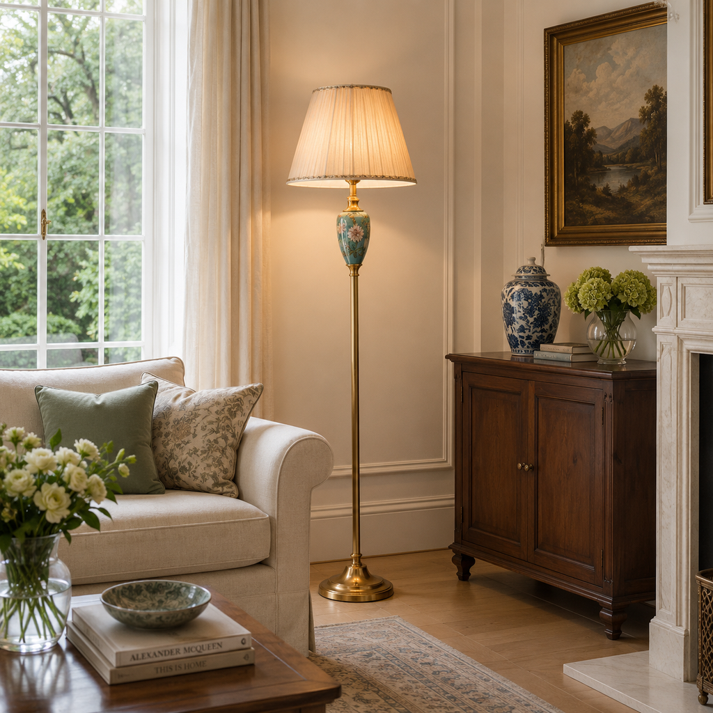 Retro Floor Lamp Ceramic