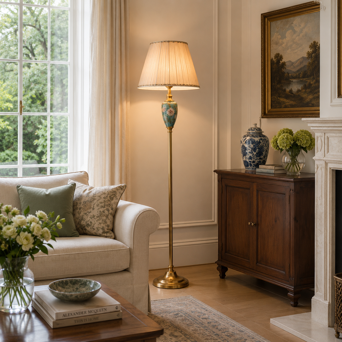 Retro Floor Lamp Ceramic