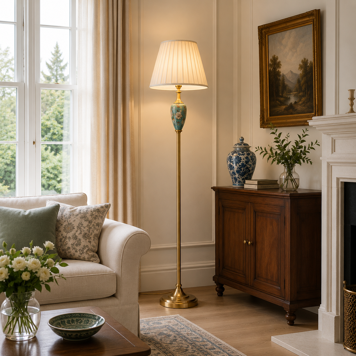 Retro Floor Lamp Ceramic