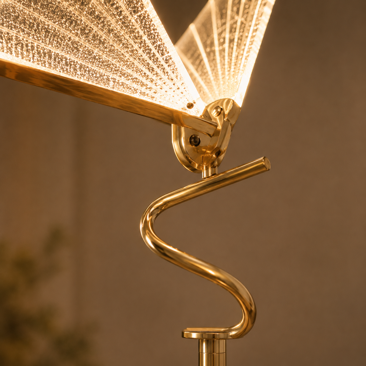 Unusual Gold Floor Lamp Butterfly