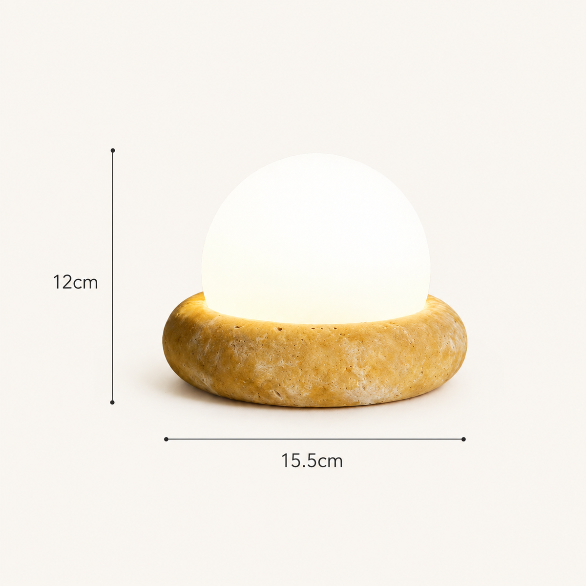 Table Lamps Travertine Round