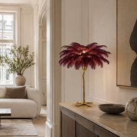 Unusual Floor Lamp Uk Feather Gold Branch Base