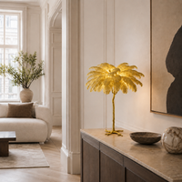 Unusual Floor Lamp Uk Feather Gold Branch Base