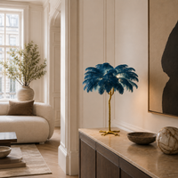Unusual Floor Lamp Uk Feather Gold Branch Base
