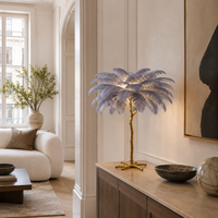 Unusual Floor Lamp Uk Feather Gold Branch Base