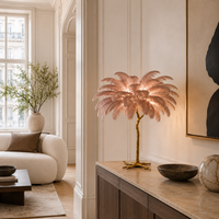 Unusual Floor Lamp Uk Feather Gold Branch Base