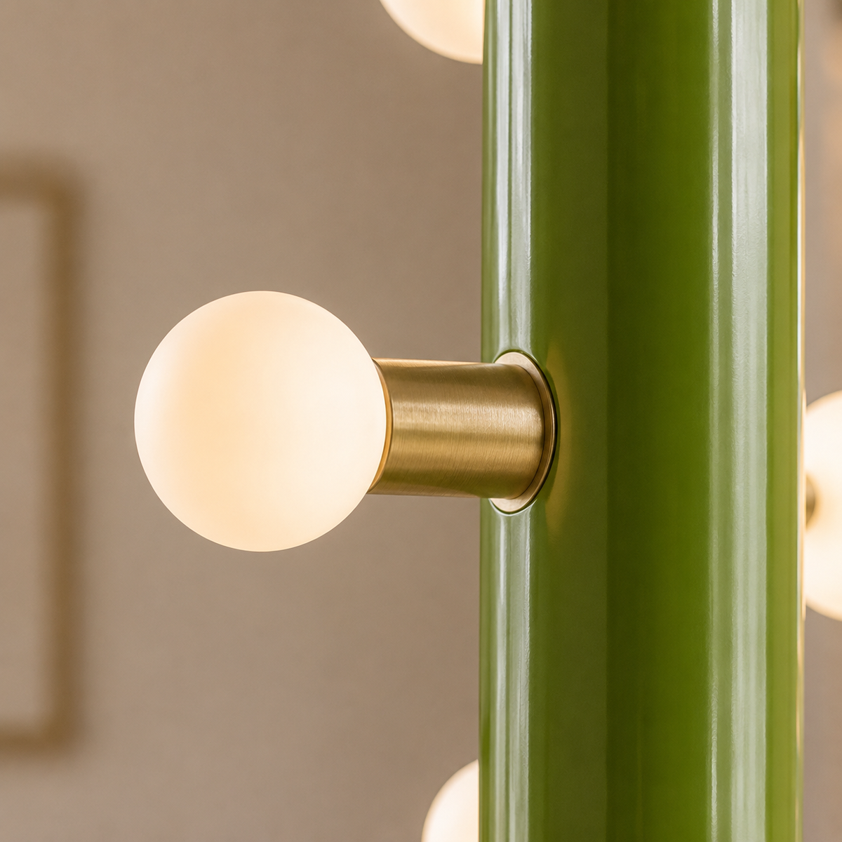 Floor Lamps Glass Green LED