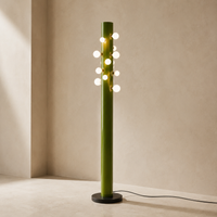 Floor Lamps Glass Green LED