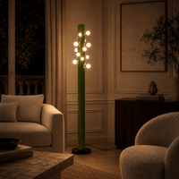 Floor Lamps Glass Green LED