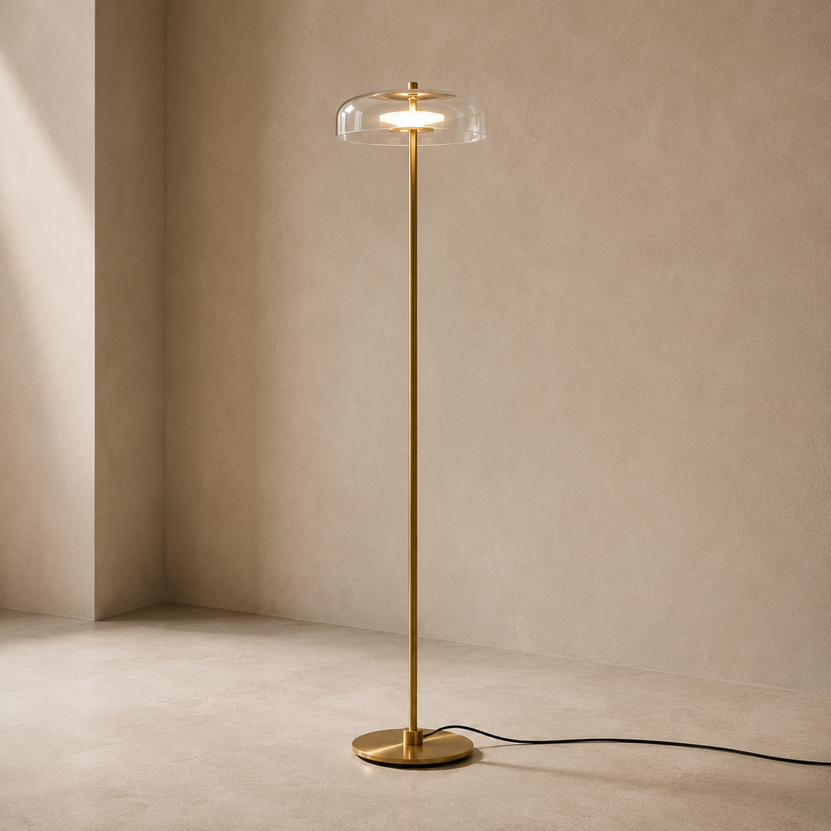 Floor Lamps Metal Clear Glass Minimalist
