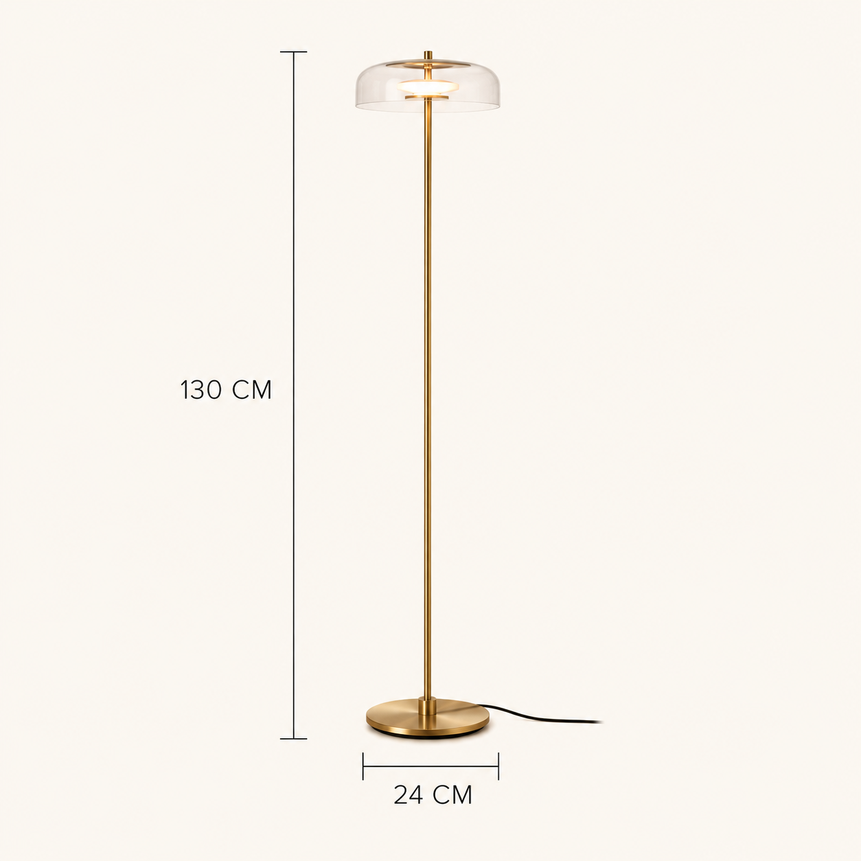 Floor Lamps Metal Clear Glass Minimalist