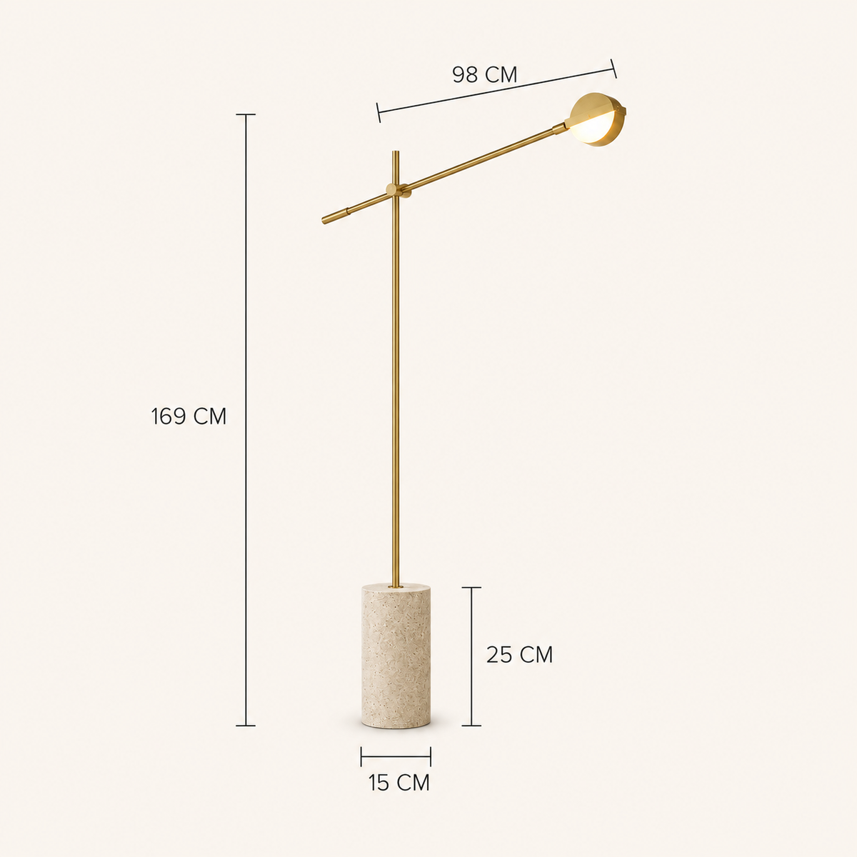 Unusual Floor Lamps For Living Room Marble Base Gold Metal