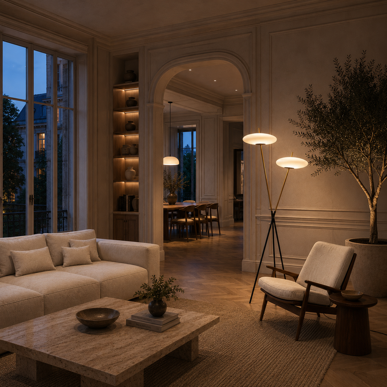 Tripod Floor Lamp Modern LED