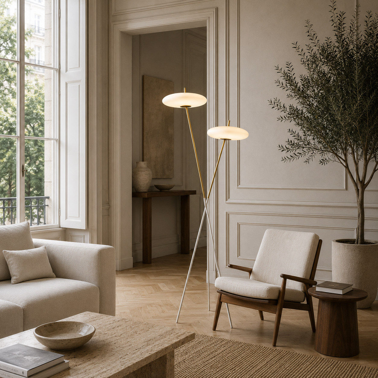 Tripod Floor Lamp Modern LED