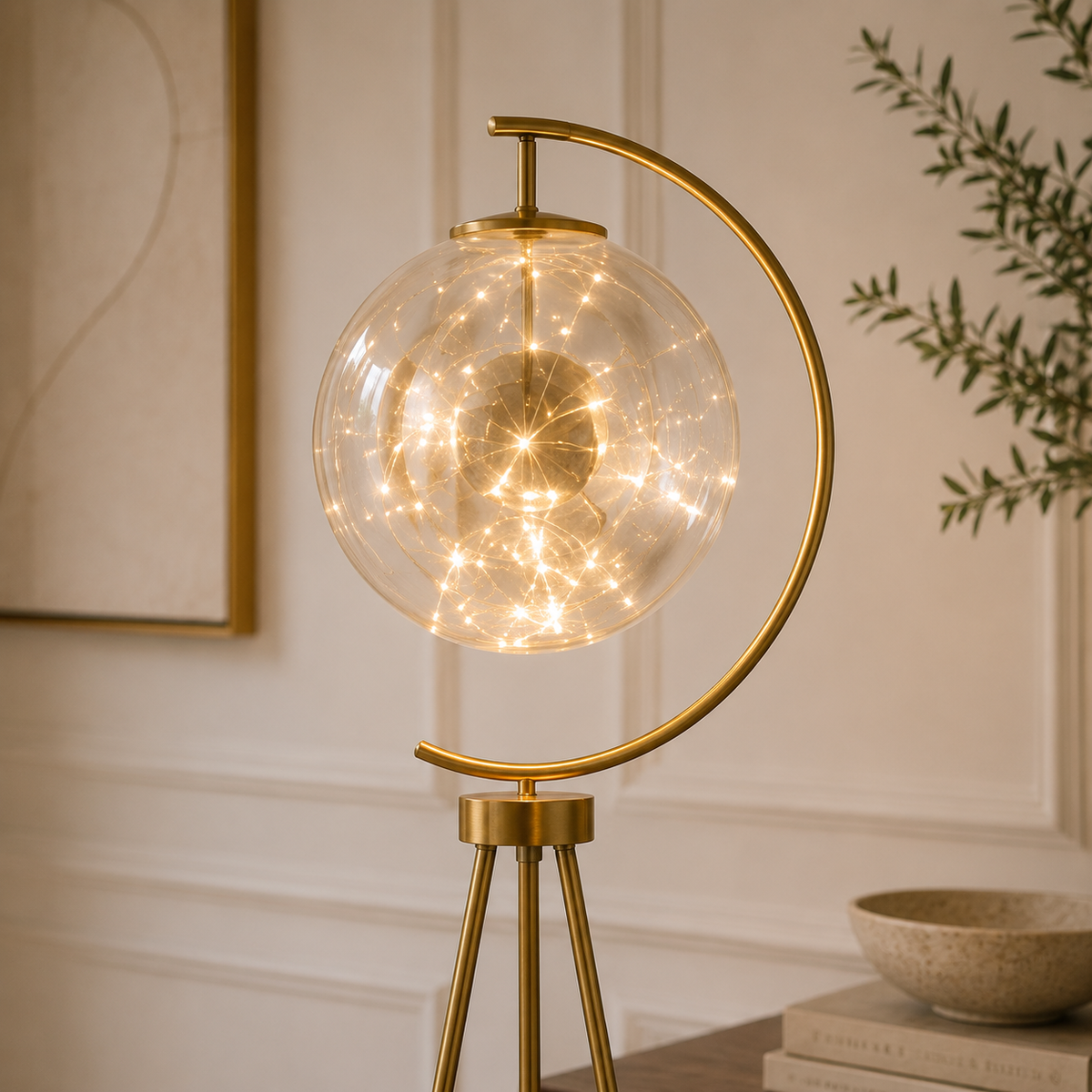 Tripod Floor Lamps For Living Room Glass Ball