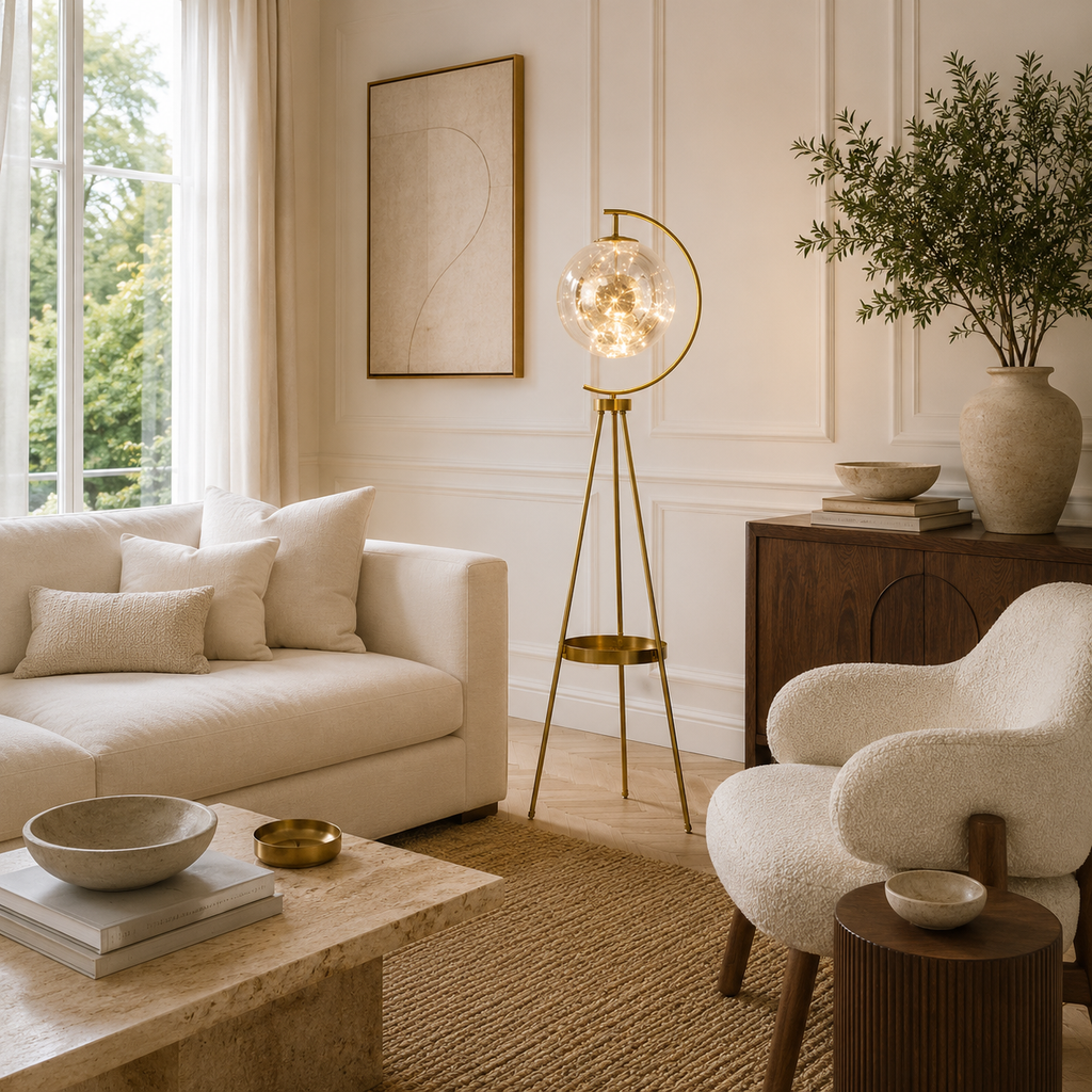 Tripod Floor Lamps For Living Room Glass Ball