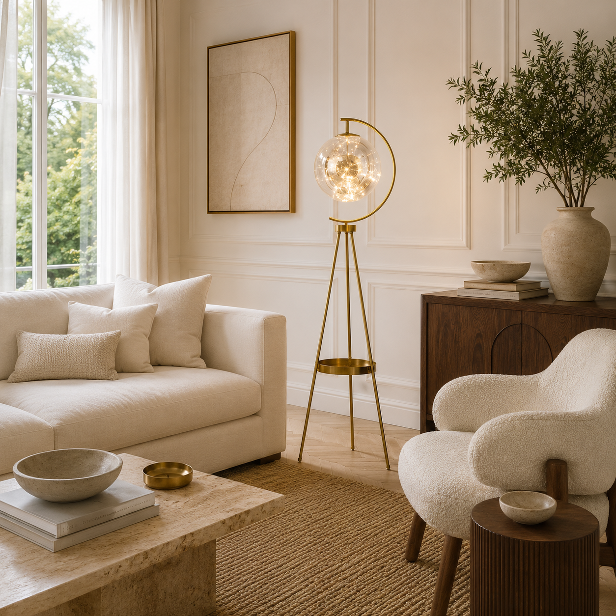 Tripod Floor Lamps For Living Room Glass Ball