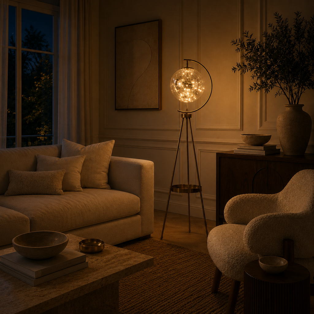 Tripod Floor Lamps For Living Room Glass Ball