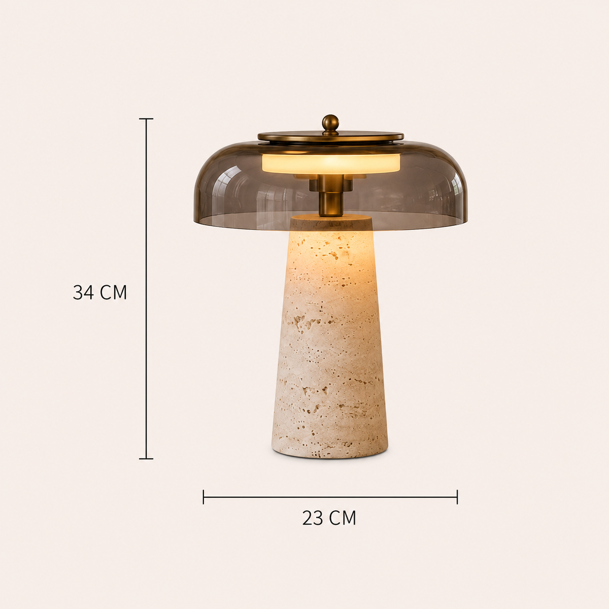 Table Lamps Glass Cave Stone Mushroom