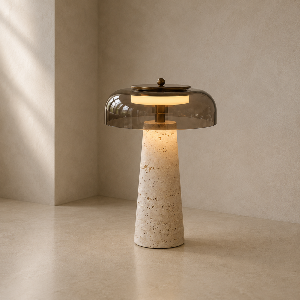 Table Lamps Glass Cave Stone Mushroom