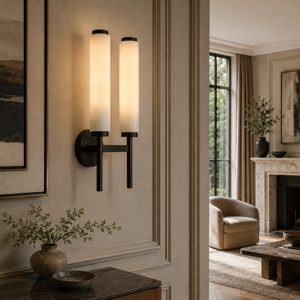 Modern Led Wall Lights Marble Cylinder