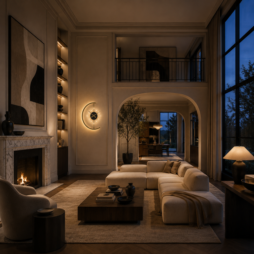 Modern Wall Lights Indoor LED Clock