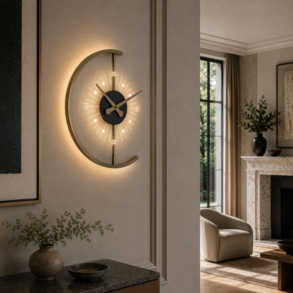 Modern Wall Lights Indoor LED Clock