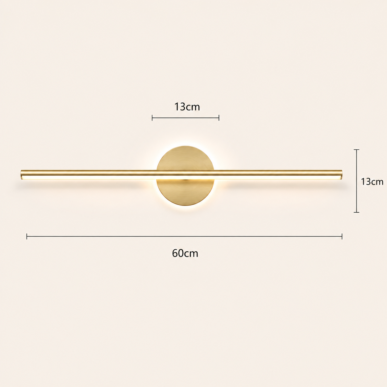 Gold Acrylic LED Wall Light