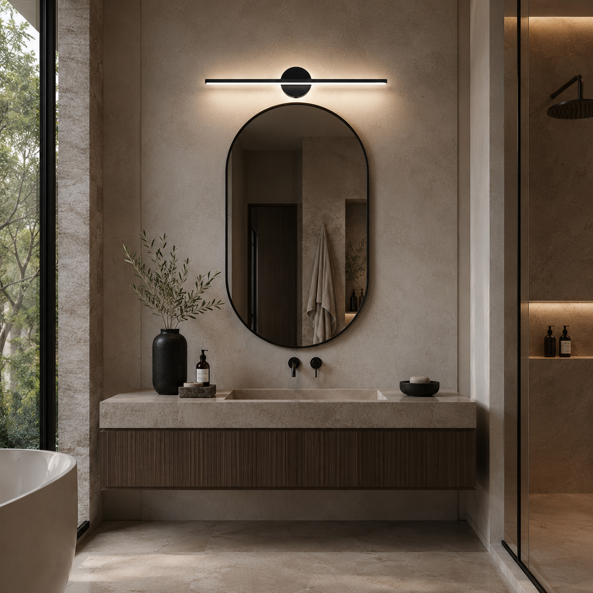 Gold Acrylic LED Wall Light
