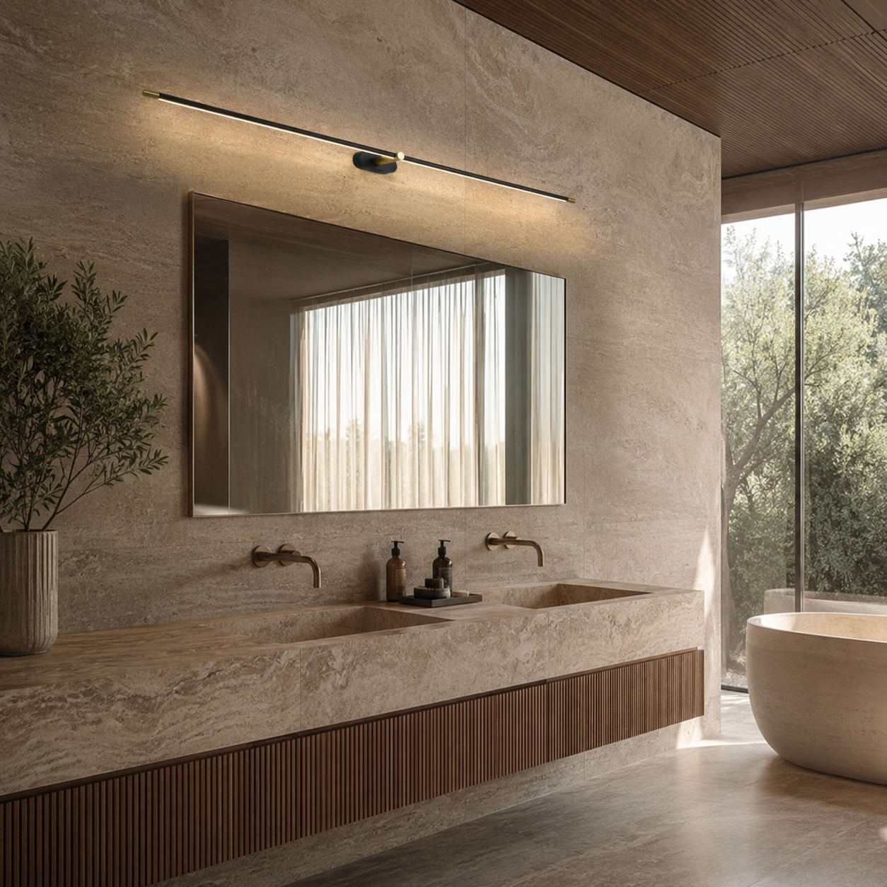 Bathroom Wall Lights Uk Linear LED