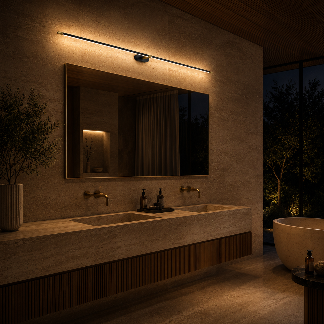 Bathroom Wall Lights Uk Linear LED