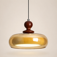 Cognac Glass Double Layer Pendant Light
